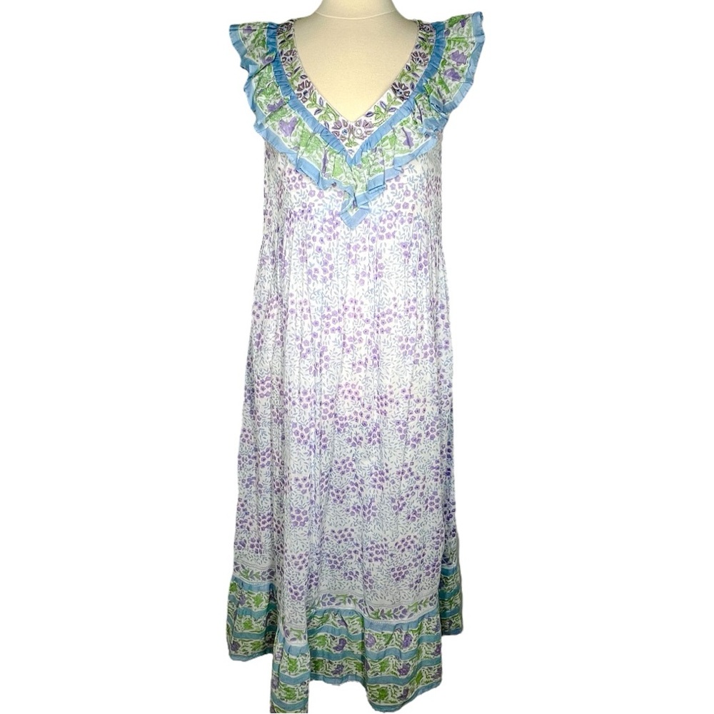 Floral Maxi Dress with Ruffle Trim